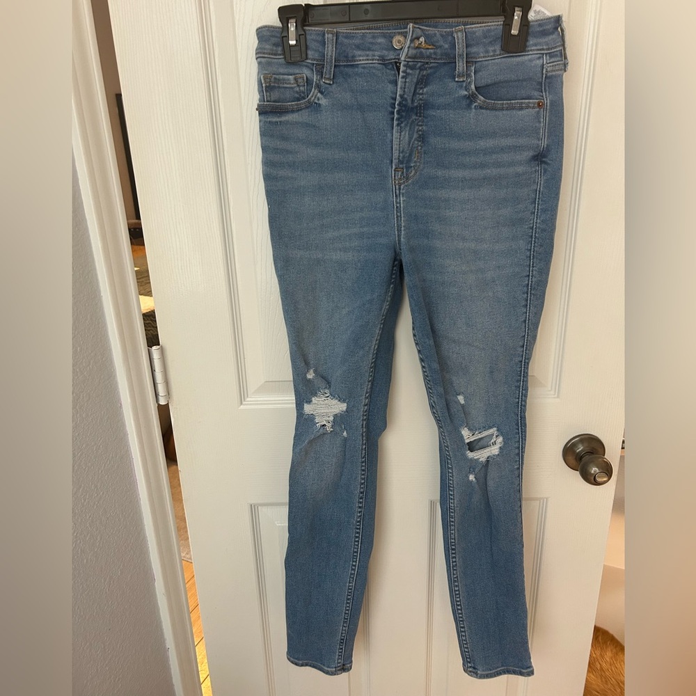 Old Navy Rockstar Blue Jeans Super Skinny Extra High-Rise